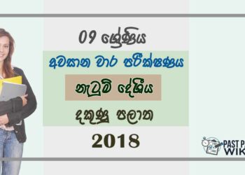 Grade 09 Dancing 3rd Term Test Paper 2018 Sinhala Medium - Southern Province