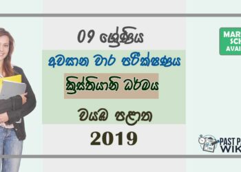 Grade 09 Christianity 3rd Term Test Paper With Answers 2019 Sinhala Medium - North western Province