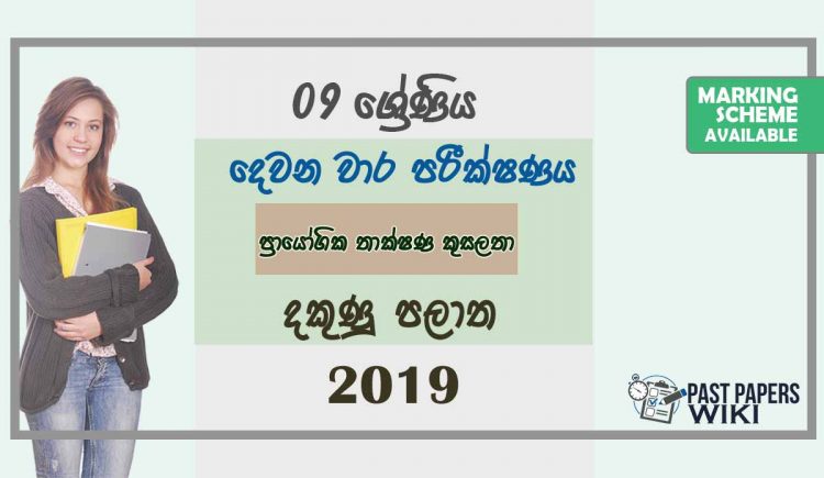 Grade 09 Practical And Technical Skill 2nd Term Test Paper With Answers 2019 Sinhala Medium - Southern Province
