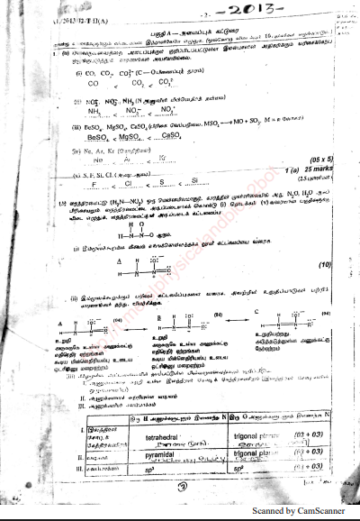 Official G.C.E. 2013 A/L Chemistry Answer Sheet Tamil Medium PDF