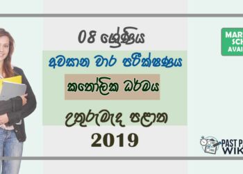 Grade 08 Catholicism 3rd Term Test Paper With Answers 2019 Sinhala Medium - North Central Province