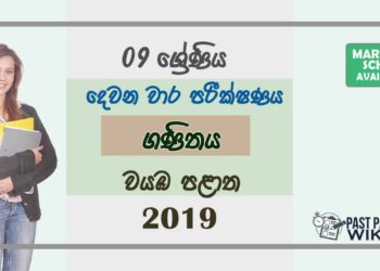 Grade 09 Mathematics 2nd Term Test Paper With Answers 2019 Sinhala Medium - North western Province