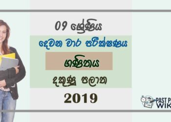 Grade 09 Mathematics 2nd Term Test Paper 2019 Sinhala Medium - Southern Province