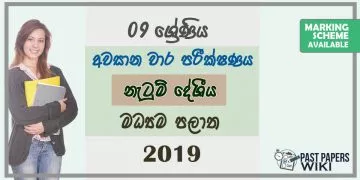 Grade 09 Dancing 3rd Term Test Paper With Answers 2019 Sinhala Medium - Central Province