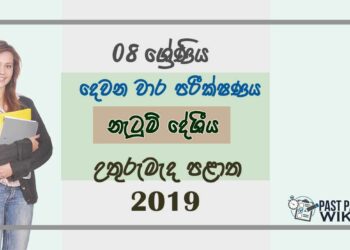 Grade 08 Dancing 2nd Term Test Paper 2019 Sinhala Medium - North Central Province