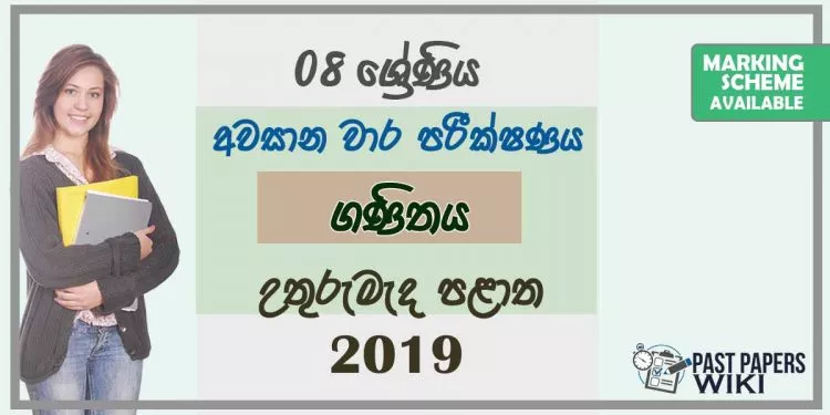 Grade 08 Mathematics 3rd Term Test Paper With Answers 2019 Sinhala Medium - North Central Province
