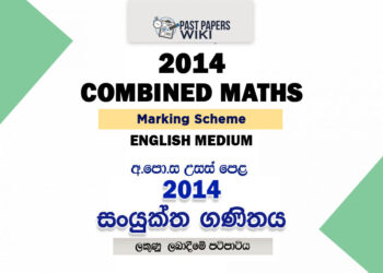 2014 A/L Combined Maths Marking Scheme | English Medium
