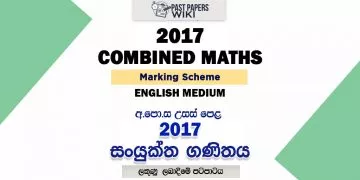 2017 A/L Combined Maths Marking Scheme | English Medium