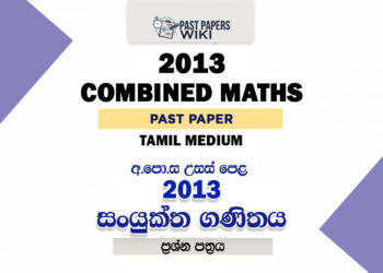 2013 A/L Combined Maths Paper | Tamil Medium