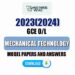 2023(2024) OL Design And Mechanical Technology Model Papers with Answers