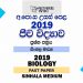 2019 A/L Biology Past Paper (New) | Sinhala Medium
