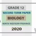 Grade 12 Biology 2nd Term Test Paper 2020 North Western Province