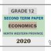 Grade 12 Economics 2nd Term Test Paper 2020 North Western Province