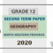 Grade 12 Geography 2nd Term Test Paper 2020 | North Western Province