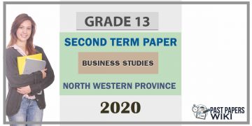 Grade 13 Business Studies 2nd Term Test Paper 2020 North Western Province