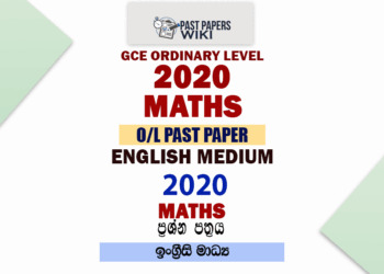 2020 O/L Mathematics Past Paper | English Medium
