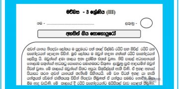 Grade 03 Sinhala | Ahasin Giya Sohoyuro