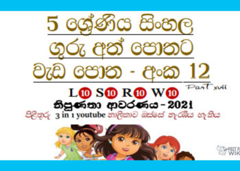 Grade 05 Sinhala | Workbook No 12