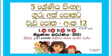 Grade 05 Sinhala | Workbook No 12