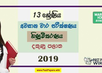 Grade 13 Accounting 3rd Term Test Paper With Answers 2019 | Southern Province