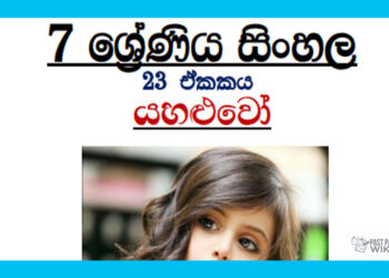 Grade 07 Sinhala Unit 23 | Yahaluwo