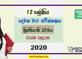 Grade 12 Christianity 2nd Term Test Paper With Answers 2020 North Western Province