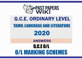 O/L Tamil Language And Literature Marking Scheme 2020