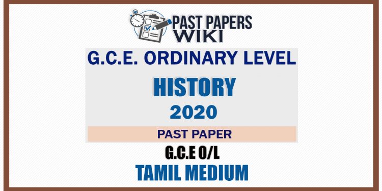 Ordinary Level Examination History Official Past Paper 2020