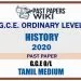 Ordinary Level Examination History Official Past Paper 2020