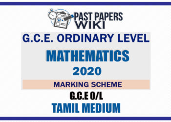 2020 O/L Mathematics Marking Scheme | Tamil Medium