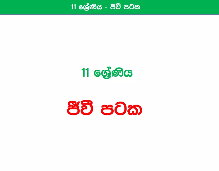 Jivi Pataka - Grade 11 Science Lesson 01 | Short Note