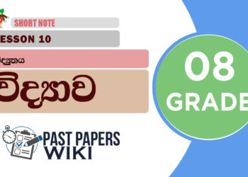 Vidyuthaya - Grade 08 Science Lesson 10 | Short Note