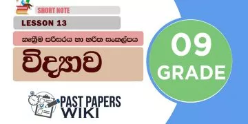 Kruthima Parisaraya Ha Haritha Sankalpaya - Grade 09 Science Lesson 13 | Short Note