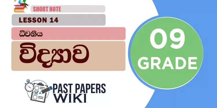 Dwaniya - Grade 09 Science Lesson 14 | Short Note