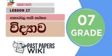Aharawala Athi Poshaka - Grade 07 Science Lesson 17 | Short Note