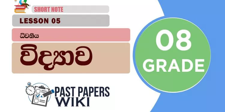 Dwaniya - Grade 08 Science Lesson 05 | Short Note