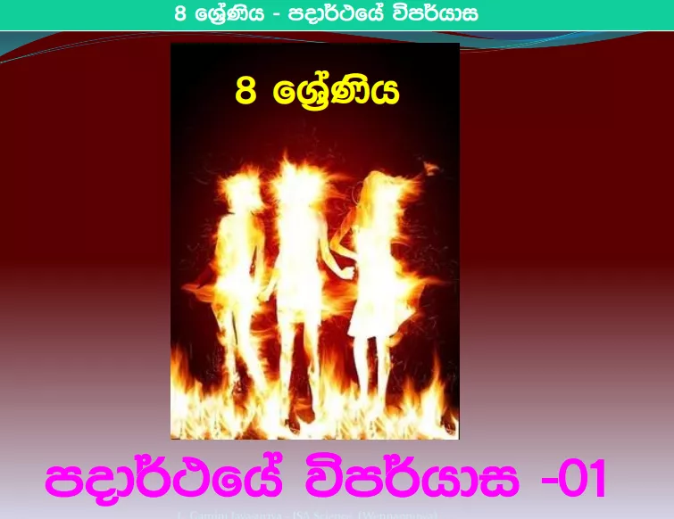 Padarthaye Viparyasa - Grade 08 Science Lesson 08 | Short Note