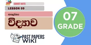 Alokaya - Grade 07 Science Lesson 09 | Short Note