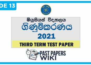 Musaeus College Accounting 3rd Term Test paper 2021 - Grade 13