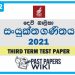 Devi Balika vidyalaya Combined Mathematics 3rd Term Test paper 2021 - Grade 12