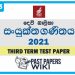 Devi Balika vidyalaya Combined Mathematics 3rd Term Test paper 2021 - Grade 13
