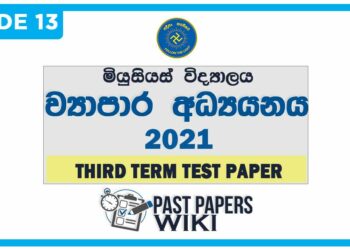 Musaeus College Business studies 3rd Term Test paper 2021 - Grade 13