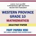 Western Province Grade 10 Mathematics Second Term Paper 2018 – English Medium