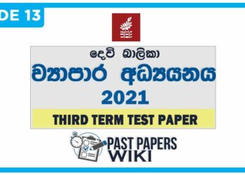 Devi Balika vidyalaya Business Studies 3rd Term Test paper 2021 - Grade 13