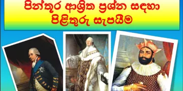 History Picture Analysis Questions and Answers for Exam GCE O/L Exam