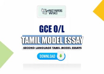Second Language Tamil Model Essays for GCE O/L Exam