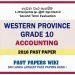 Western Province Grade 10 Accounting Second Term Paper 2016 – English Medium