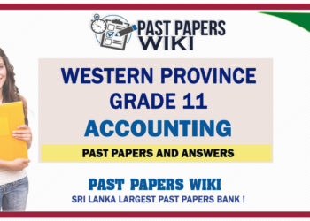 Western Province Grade 11 Accounting Past Papers - Sinhala Medium