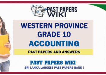 Western Province Grade 10 Accounting Past Papers - Sinhala Medium