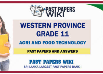 Western Province Grade 11 Agri And Food Technology Past Papers - Sinhala Medium